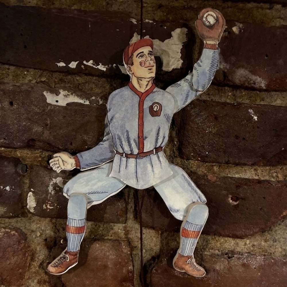Midwest Importers Of Cannon Falls Baseball Player Christmas Ornament Pull String